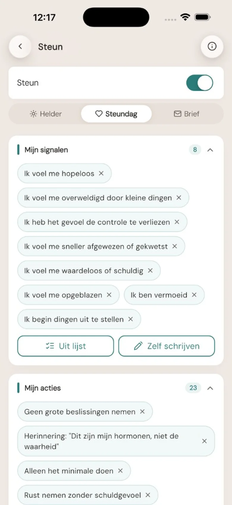 Steun: signalen en acties voor een steundag